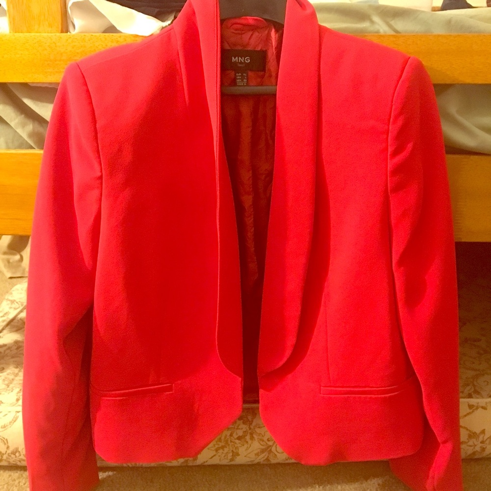 MNG vibrant red suit blazer